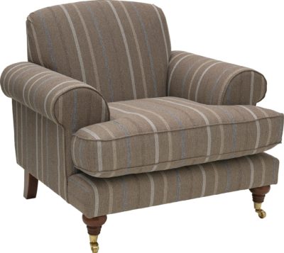 Heart of House - Sherbourne Striped - Fabric Chair - Mocha